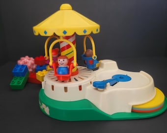 Vintage Fisher Price Little People Change-a-Tune Carousel #170 - 1981 to 1983 - Made in USA