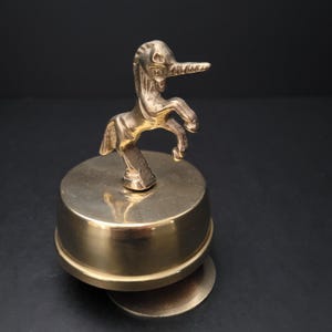 Vintage Brass Unicorn Music Box/Lara's Theme/Somewhere My Love/Dr. Zhivago/Wind-up Revolving Mythical Unicorn/Romantic Gift