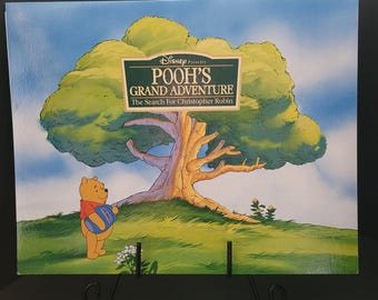 Pooh's Grand Adventure Lithograph Portfolio/1997 The Disney Store Exclusive/4 Print Set/Frameable Winnie the Pooh/Printed in the USA