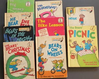 Berenstain Bears Book Club Edition Books/Dr. Seuss Bright and Early, and Beginner Books/Copyrights 1962 - 1974/Collectible Books/USA