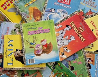Little Golden Books - Disney Animal Tales - Favorite Movie Characters - Copyright Dates 1941 to 1998 - Printed in USA