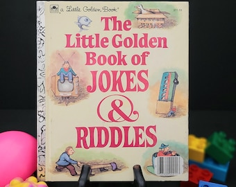 The Little Golden Book of Jokes & Riddles/Copyright 1983/Eighth Printing/"Like New" Condition/Children's Library/Printed in the USA