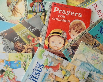 Little Golden Books - Christian Themed - Eloise Wilkin, Prayers, Hymns, Bible Stories, Religion, Sunday School, God - Printed in USA