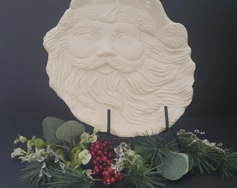Gorgeous Mikasa Christmas Platter/Santa's Cookie Plate/Fine Porcelain with Gold Rim/Simple Elegance/Hostess Gift/Festive Cheer/Made in China