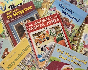 Farm Friends Little Golden Books - Copyrights from 1950 to 1978 - Printed in USA