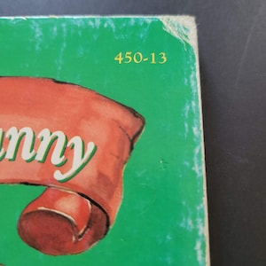 K&ouml;nnte beinhalten: Ein Buchcover mit gr&uuml;nem Hintergrund und einem roten Banner mit dem Wort "Sunny" in wei&szlig;er Schrift. Die Nummer "450-13" ist gelb in der oberen rechten Ecke gedruckt. Das Cover hat ein abgenutztes Aussehen.