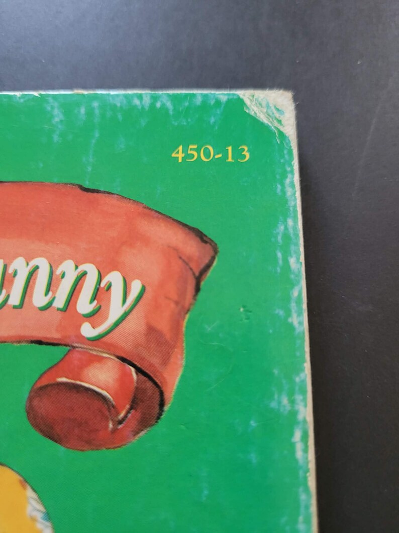 K&ouml;nnte beinhalten: Ein Buchcover mit gr&uuml;nem Hintergrund und einem roten Banner mit dem Wort "Sunny" in wei&szlig;er Schrift. Die Nummer "450-13" ist gelb in der oberen rechten Ecke gedruckt. Das Cover hat ein abgenutztes Aussehen.