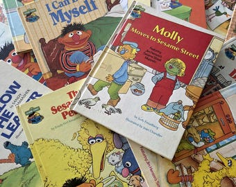 Vintage Sesame Street Book Club Assorted Titles - Golden Press - 1980 and 1981 - Beloved Characters - Printed in USA