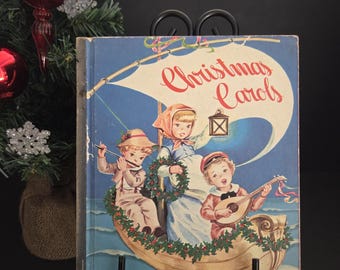 Vintage Little Golden Book - Christmas Carols/Copyright 1946/RARE Blue Spine/Printed in USA