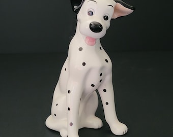 101 Dalmatians Pongo Porcelain Figurine/Walt Disney Productions/1960s/Disneyana/Gift for Collector/Movie Memorabilia/Made in China