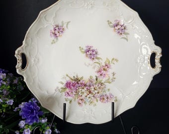 Antique Serving Platter by Carl Tielsch, Germany/Circa Late 1800s to Early 1900s/Luncheon Tray/Collectible/Hand Painted/Made in Germany