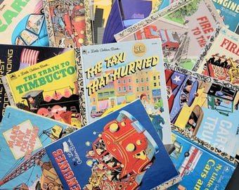 Little Golden Books - Cars, Trucks, and other Vehicles - Titles from 1946 to 2006 - Printed in USA