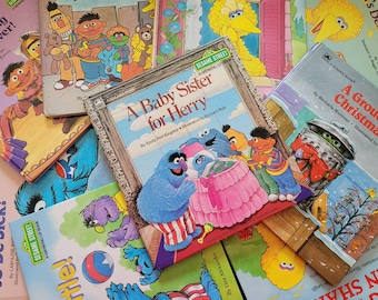 Sesame Street A Growing-Up Book by Golden Books - Childhood Challenges - Copyrights from 1984 to 1992 - Printed in USA