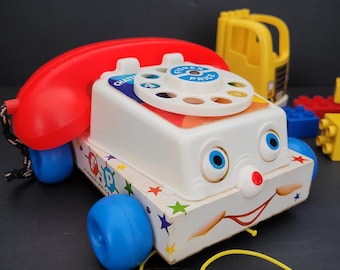 Fisher Price #747 Chatter Phone Pull Toy - 1967 to 1985 - Made in USA