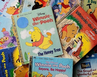 Disney's Winnie the Pooh & Friends - Little Golden Books - Piglet, Tigger, Rabbit, Owl, Eeyore, Kanga - 1954 to 1998 - Printed in USA