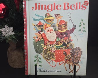 Vintage Little Golden Book "A" Copy/First Edition Jingle Bells/1964/Printed in USA