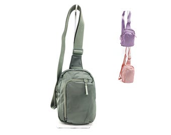 Women&#39;s Waterproof Nylon Sling Bag with Adjustable strap Crossbody Bag