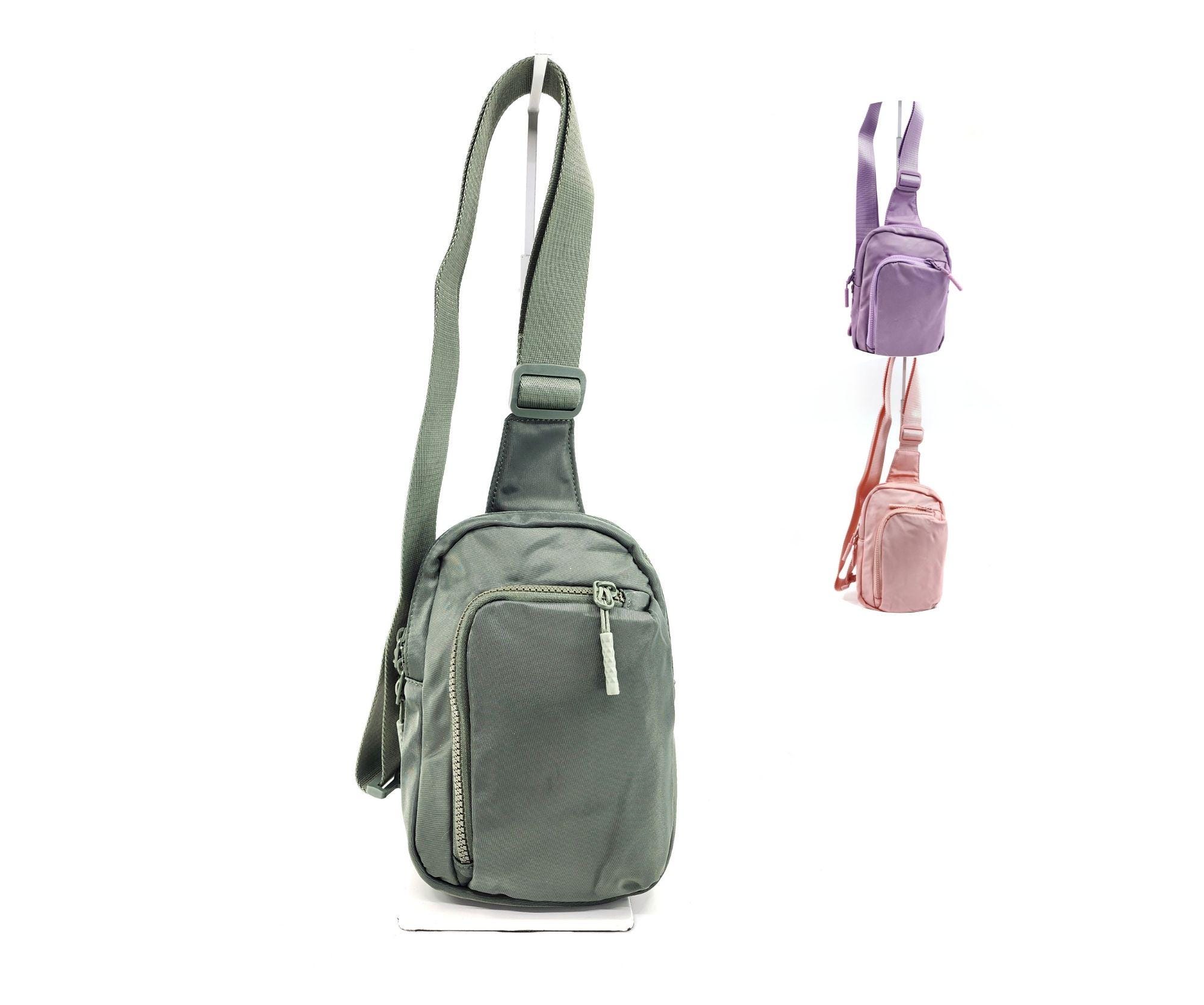 Women's Small Crossbody Bag – Nylon, Multi-Pocket Phone Shoulder Bag, Travel Mini Handbag, 23x3x15 Cm