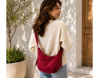 Nylon Lightly Padded Multi Pocket Crossbody Bag
