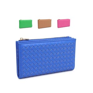 Cartera larga tejida para mujer