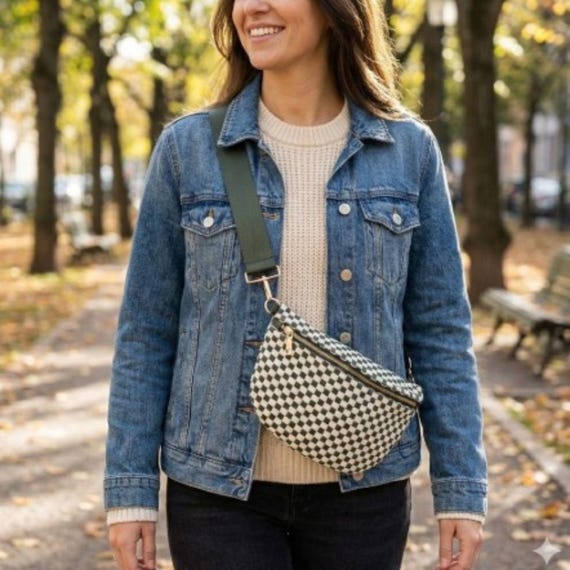 Women's Woven Bum Bag Crossbody Bag