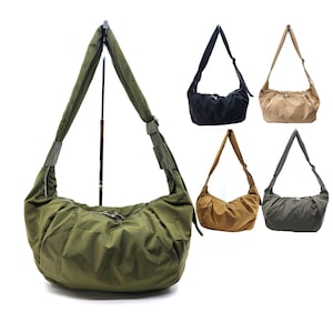 Women's Lightweight Nylon Puffer Crossbody Bag with Adjustable Strap
