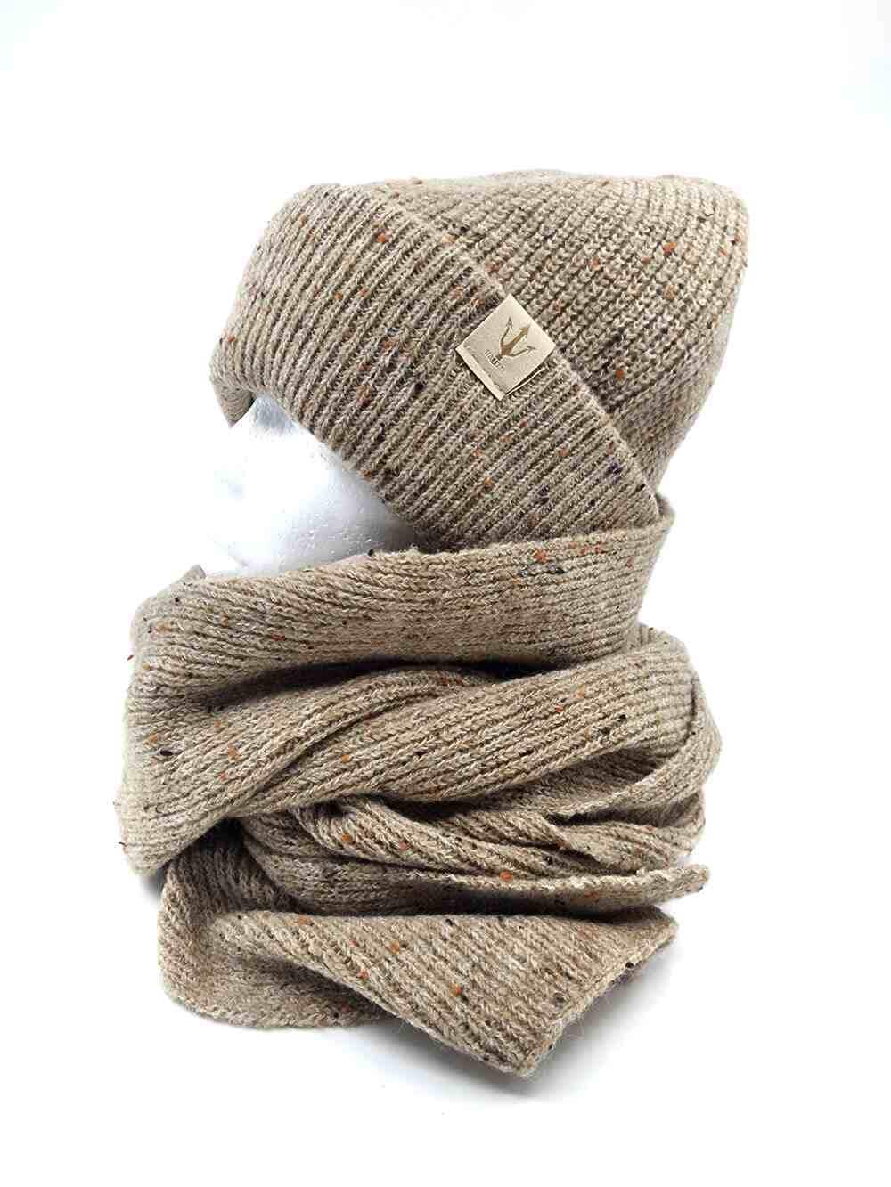 Handmade Knit Women\'s Hat and Scarf Set Multi-Color Pastel Confetti Winter Warm Women main image 2