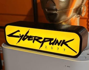 Cyberpunk 2077 Night Light – 3D Printed Cyberpunk Props,Game Room & Desk Decor,Personalized Cyberpunk Gifts,Exquisite Cyberpunk Collectibles