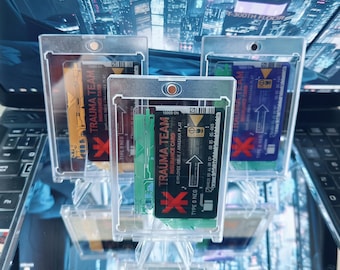 Cyberpunk 2077 Trauma Team Platinum Card | Acrylic Holder & Stand | Cosplay Prop,Desktop Display,Cyberpunk Gifts,Cyberpunk Collectibles