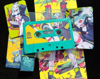 Cyberpunk Edgewalkers Hardcover Cassette Tapes–12 Tracks of video game soundtrack,Unique Gifts for Anime Lovers,Personalized Gifts