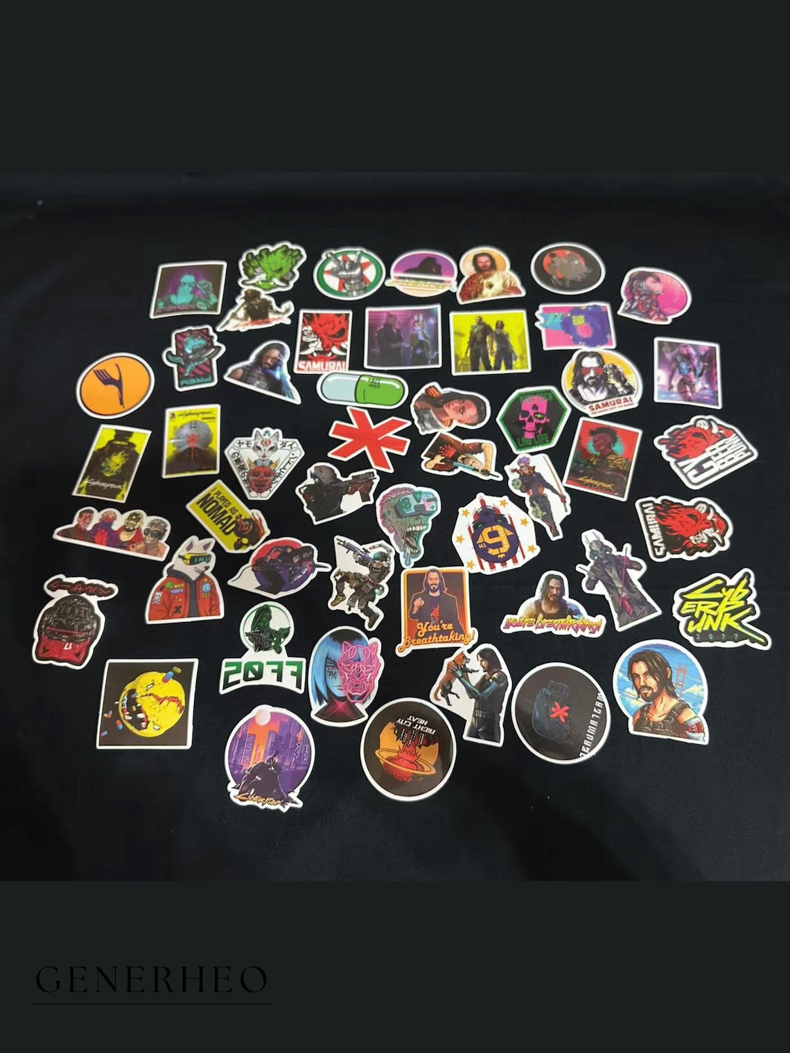 Cyberpunk Rvt Sticker 50 Cyberpunk 2077 Stickers Pack,pvc Waterproof Stickers,cyberpunk 2077 ...