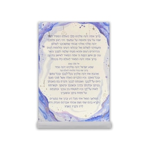 Shema Prayer Stand, Hebrew Jewish Home Decor, Modern Shema Display, Jewish Art, Desk or Shelf Shema Blessing, Minimalist Judaica Gift