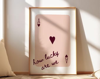 Póster "Qué suerte tenemos", lámina artística de concienciación sobre la salud mental, decoración para la consulta del terapeuta