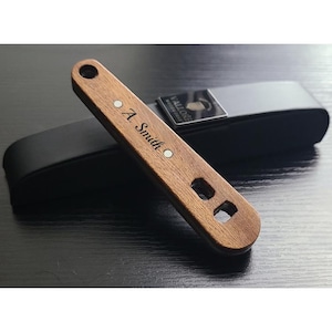 Handmade Mahogany & Stainless Steel Oxygen Tank Key - Personalized EMS Gift