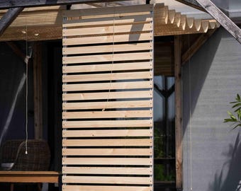 Sliding Privacy and Sun Shade Panel for Terrace or Balcony