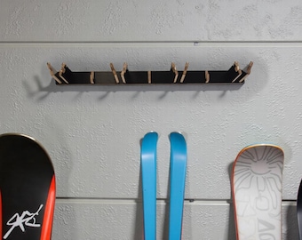 Ski rack for 4 pairs of skis, 7 cm x 98 cm x 19 cm, plywood