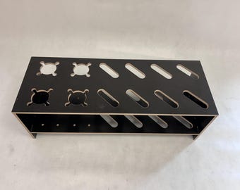 Combined wooden floor rack for skis and poles