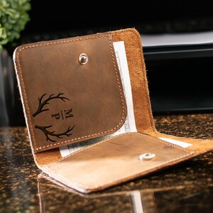 Cartera de cuero grabada, Cartera de cuero personalizada, Cartera de cuero genuino para hombre, Cartera de hombre personalizada, Cartera de hombre grabada