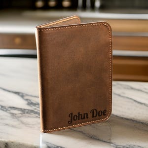 Billetera de hombre grabada, Billetera de cuero genuino personalizada, Billetera de cuero para hombre, Billetera de cuero grabada, Billetera de hombre personalizada,