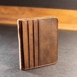 Cartera de cuero personalizada, Cartera de cuero grabada, Cartera de cuero genuino para hombres, Cartera de hombre personalizada, Cartera de hombre grabada