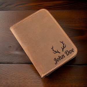 Cartera de cuero grabada, Cartera de cuero para hombre, Cartera de cuero genuino personalizada, Cartera de hombre personalizada, Cartera de hombre grabada