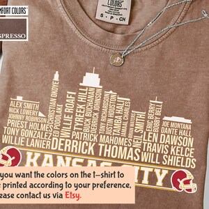 Espresso Comfort Colors Kansas City Football City Skyline Shirt