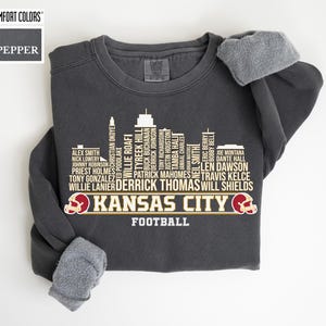 Pepper Comfort Colors Kansas City Football City Skyline Shirt