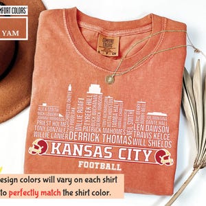 Yam Comfort Colors Kansas City Football City Skyline Shirt