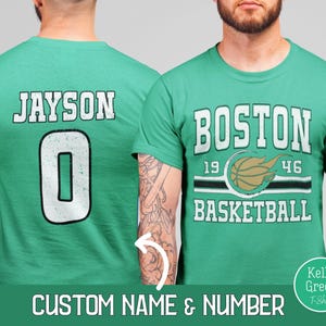 Custom Retro Boston Basketball Tshirt, Personalized Boston Game Day Shirt, Trendy Boston Basketball Fan Gift, Popular Vintage 80s Style Tees
