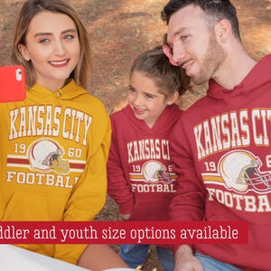 Family Retro Kansas City Football Hoodies