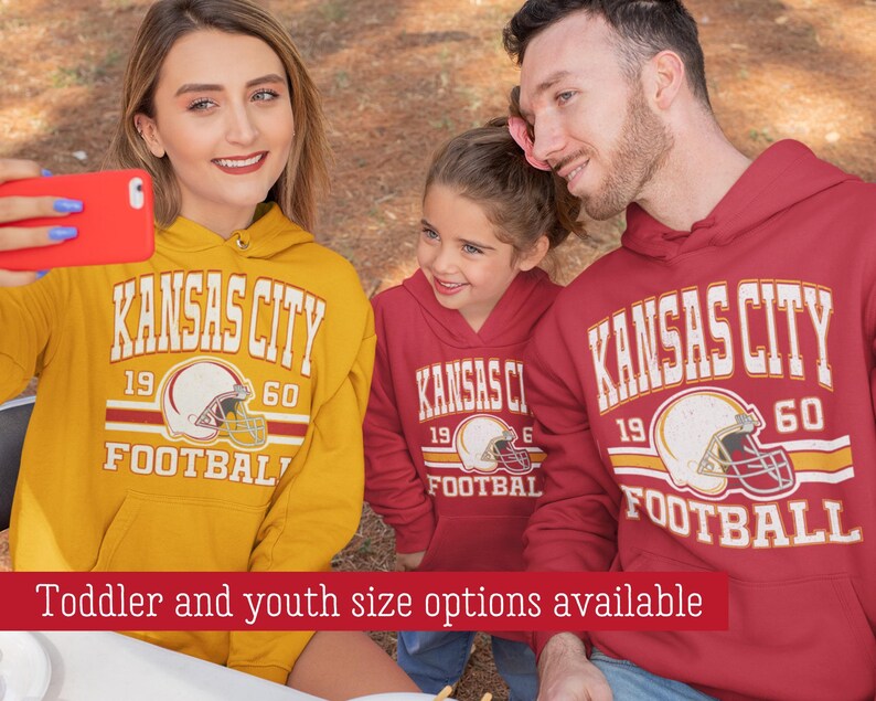 Family Retro Kansas City Football Hoodies