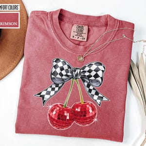 Crimson Comfort Colors Disco Cherry Shirt