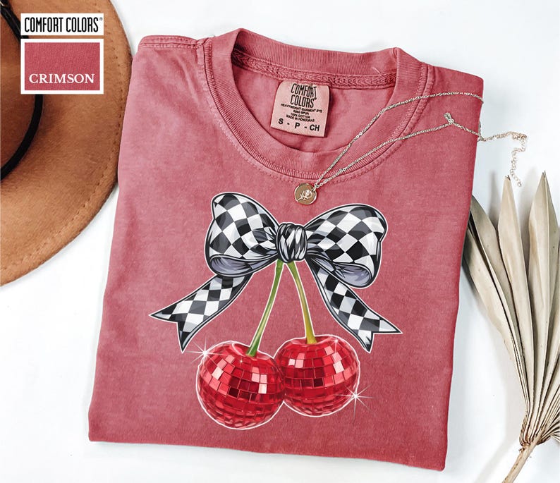 Crimson Comfort Colors Disco Cherry Shirt