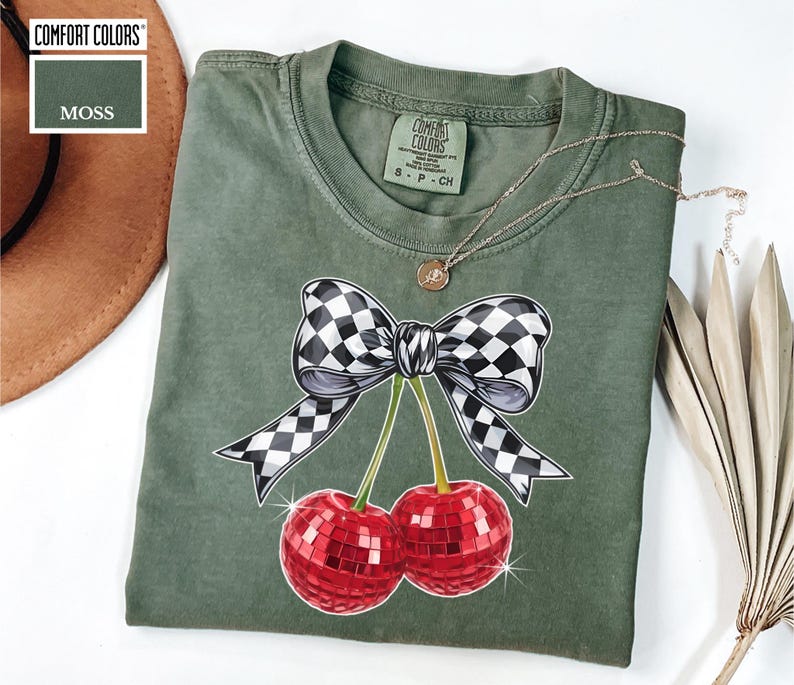 Moss Comfort Colors Disco Cherry Shirt